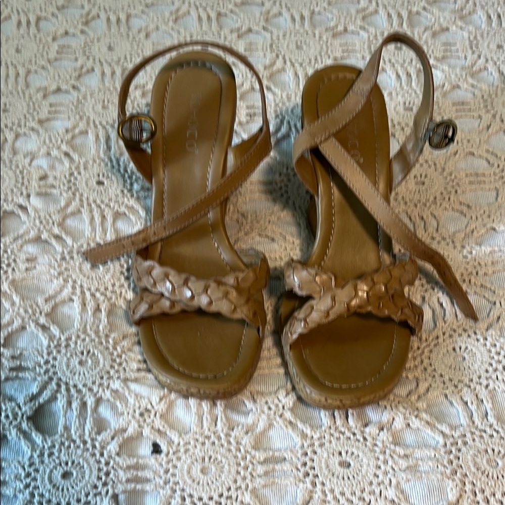 Elegant Tan Braided Sandals